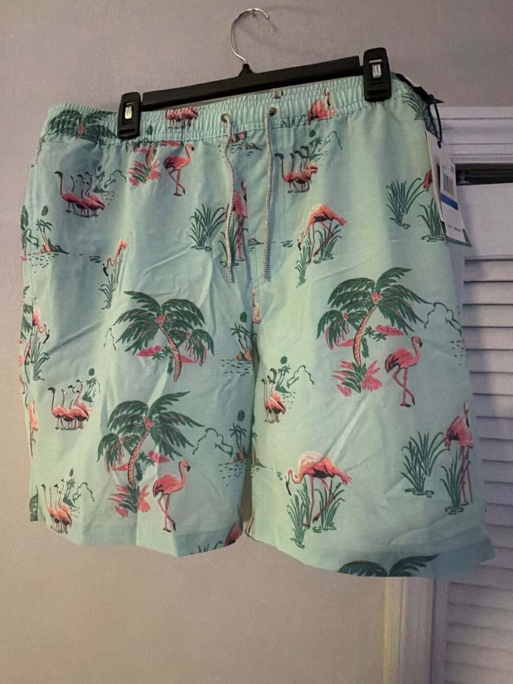 Rip Curl Lay Days Side Pocket Boardshorts XL Light Green Flamingo Print